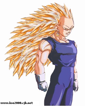 Anderson: Desenho colorido: Gogetta do anime Dragon Ball Z