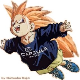 Anderson: Desenho colorido: Gogetta do anime Dragon Ball Z