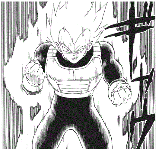 Desenho Vegeta - preto e branco