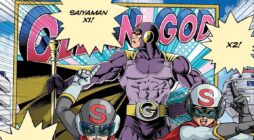 capítulo 104 de Dragon Ball Super com Trunks e Goten como Saiyaman X1 e X2