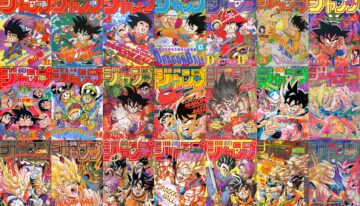 Várias Shonen Jump com DB na capa